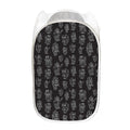 Black And White Robot Pattern Print Mesh Laundry Hamper