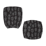 Black And White Robot Pattern Print Office Chair Cover