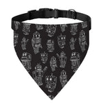 Black And White Robot Pattern Print Over The Collar Dog Bandana