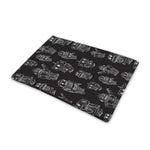 Black And White Robot Pattern Print Pet Cooling Mat Cover