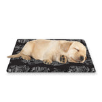 Black And White Robot Pattern Print Pet Cooling Mat Cover