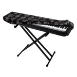 Black And White Robot Pattern Print Piano Keyboard Cover