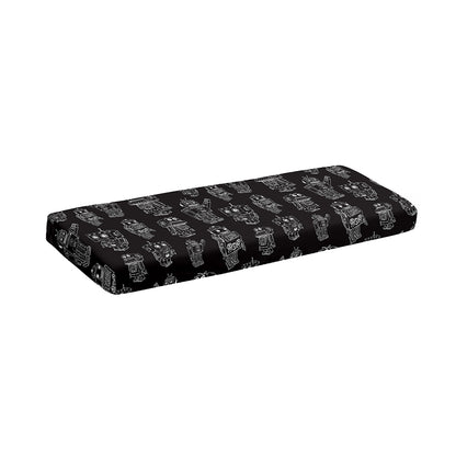 Black And White Robot Pattern Print Piano Keyboard Cover