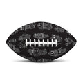 Black And White Robot Pattern Print Rugby Ball
