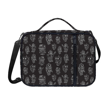 Black And White Robot Pattern Print Shoulder Strap Bible Bag