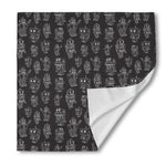 Black And White Robot Pattern Print Silk Bandana