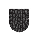 Black And White Robot Pattern Print Toilet Lid Cover