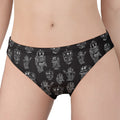 Black And White Robot Pattern Print Women's Panties