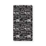 Black And White Rock And Roll Print Baby Crib Sheet