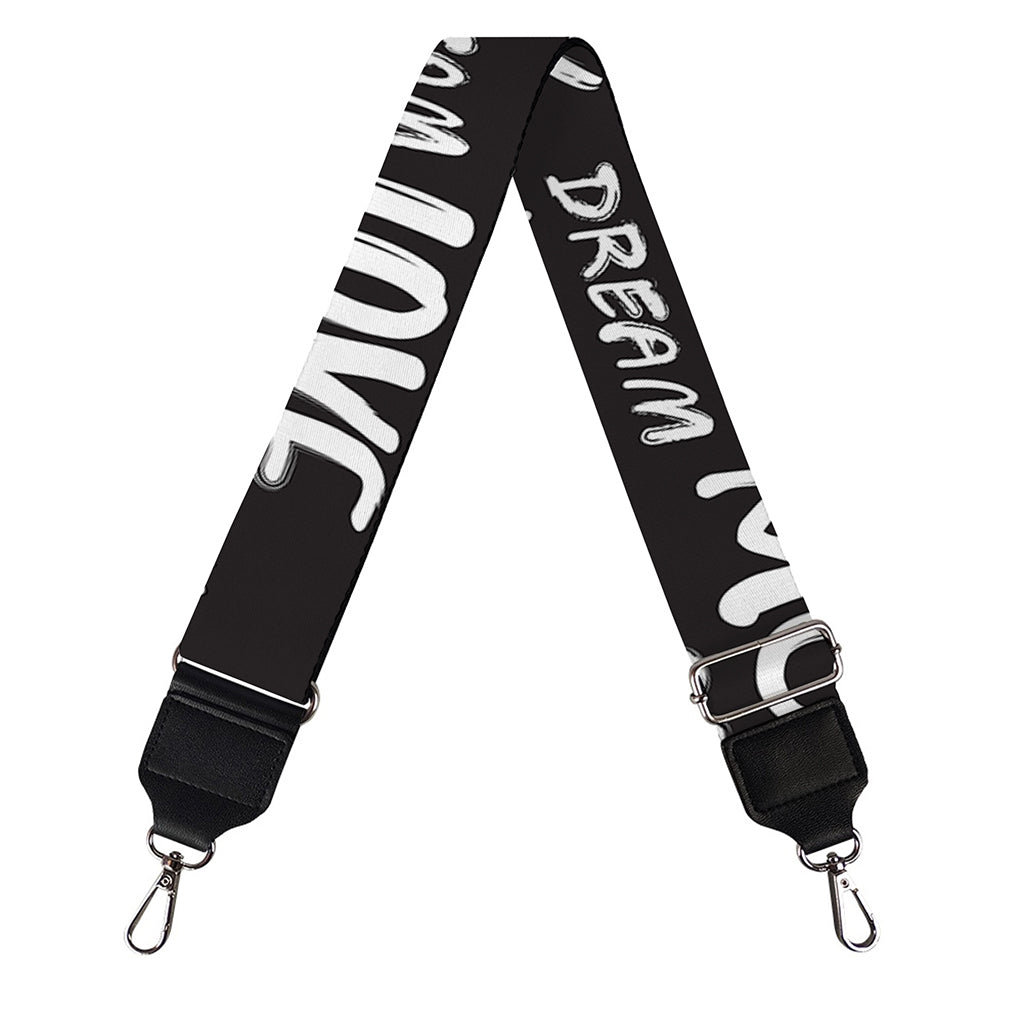 Black And White Rock And Roll Print Bag Strap