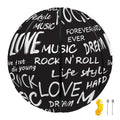 Black And White Rock And Roll Print Basketball