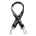 Black And White Rock And Roll Print Dog Seat Belt