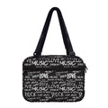 Black And White Rock And Roll Print Double Strap Bible Bag