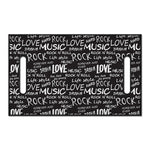 Black And White Rock And Roll Print Golf Cart Seat Cover