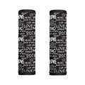 Black And White Rock And Roll Print Handle Covers