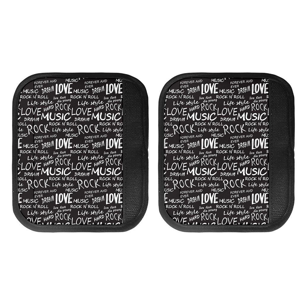 Black And White Rock And Roll Print Handle Covers
