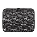 Black And White Rock And Roll Print Laptop Sleeve