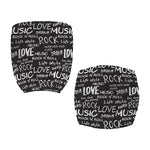 Black And White Rock And Roll Print Office Chair Cover