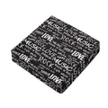 Black And White Rock And Roll Print Outdoor Seat Cushion Cover