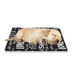 Black And White Rock And Roll Print Pet Cooling Mat Cover