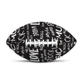 Black And White Rock And Roll Print Rugby Ball