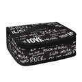 Black And White Rock And Roll Print Small Lunch Bag