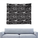 Black And White Rock And Roll Print Tapestry