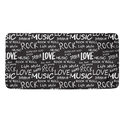 Black And White Rock And Roll Print Towel