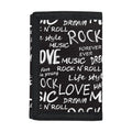 Black And White Rock And Roll Print Trifold Wallet