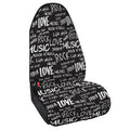 Black And White Rock And Roll Print Waterproof Car Seat Cover