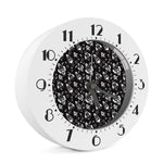 Black And White Rocket Pattern Print Alarm Clock