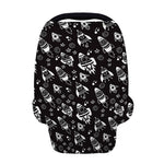 Black And White Rocket Pattern Print Baby Seat Cover