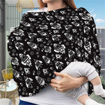 Black And White Rocket Pattern Print Baby Seat Cover