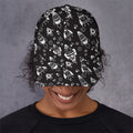 Black And White Rocket Pattern Print Baseball Cap