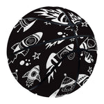 Black And White Rocket Pattern Print Basketball