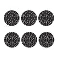 Black And White Rocket Pattern Print Coaster Set
