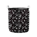 Black And White Rocket Pattern Print Collapsible Laundry Basket