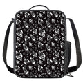 Black And White Rocket Pattern Print Crossbody Lunch Bag