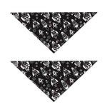Black And White Rocket Pattern Print Dog Bandana
