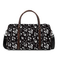 Black And White Rocket Pattern Print Duffel Bag