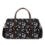 Black And White Rocket Pattern Print Duffle Bag