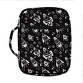 Black And White Rocket Pattern Print Front Pocket Bible Bag