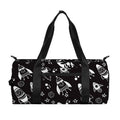 Black And White Rocket Pattern Print Gym Bag
