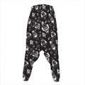Black And White Rocket Pattern Print Hammer Pants