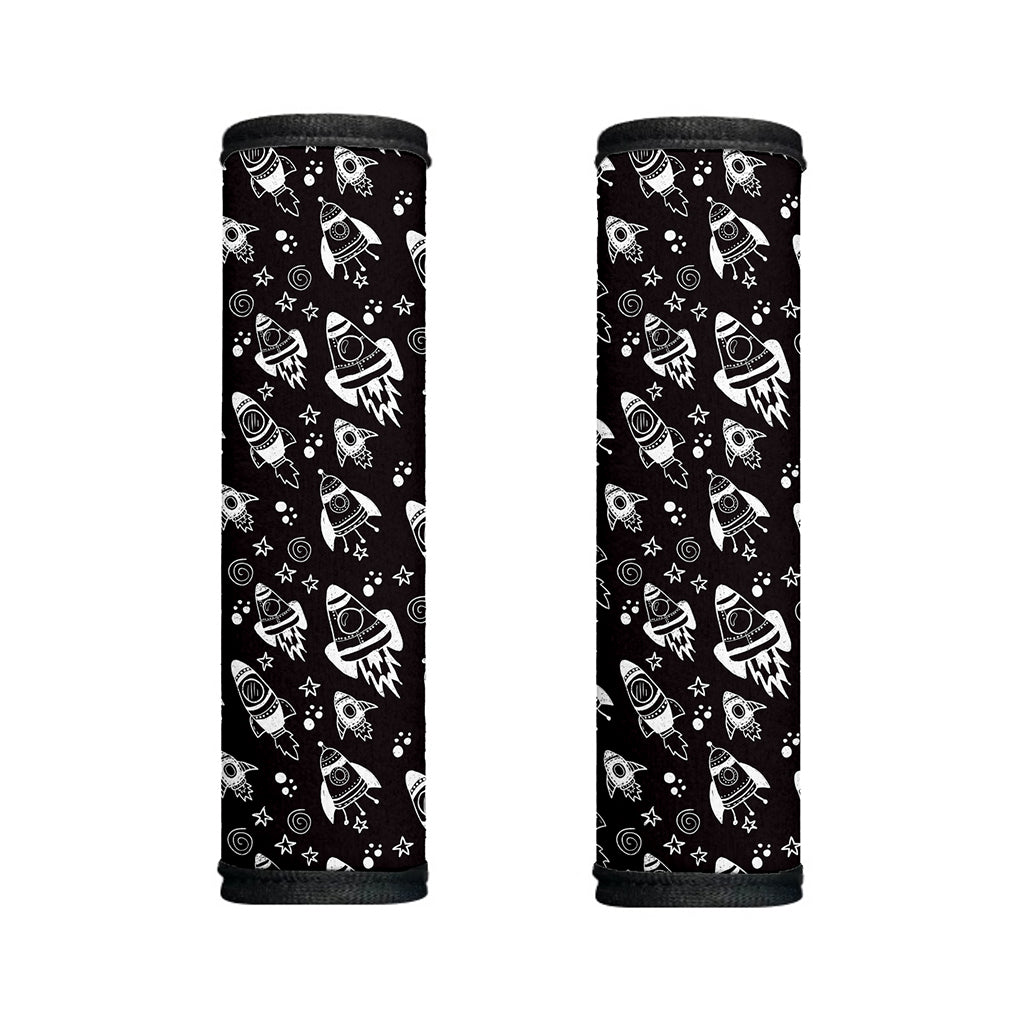 Black And White Rocket Pattern Print Handle Covers