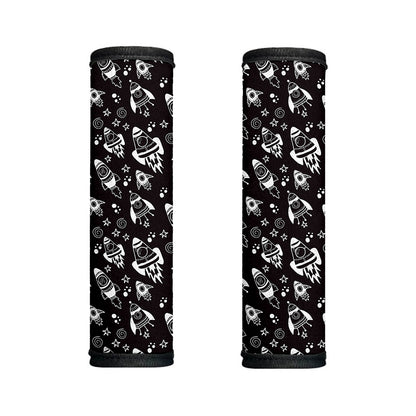 Black And White Rocket Pattern Print Handle Covers