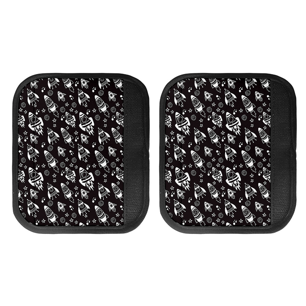 Black And White Rocket Pattern Print Handle Covers