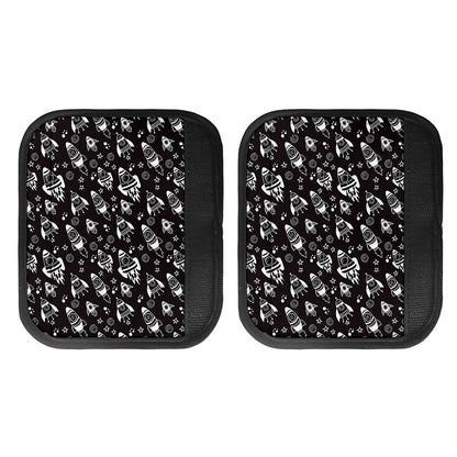 Black And White Rocket Pattern Print Handle Covers