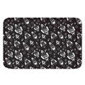Black And White Rocket Pattern Print Indoor Door Mat