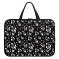 Black And White Rocket Pattern Print Laptop Sleeve With Handle